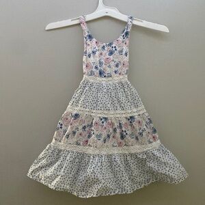 Tommy Bahama Floral Blue and Pink Kids Dress